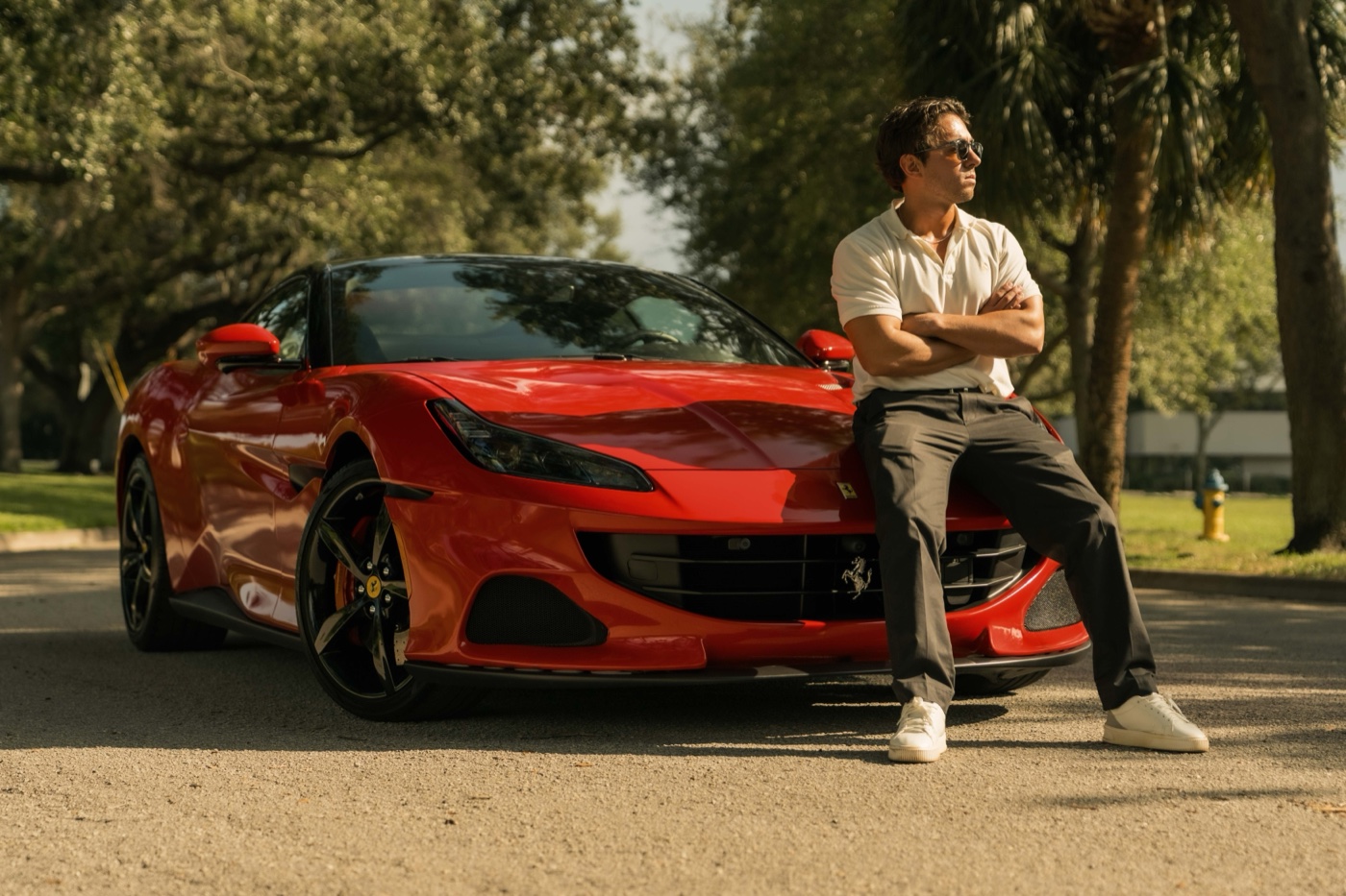 Estuardo with Ferrari Portofino