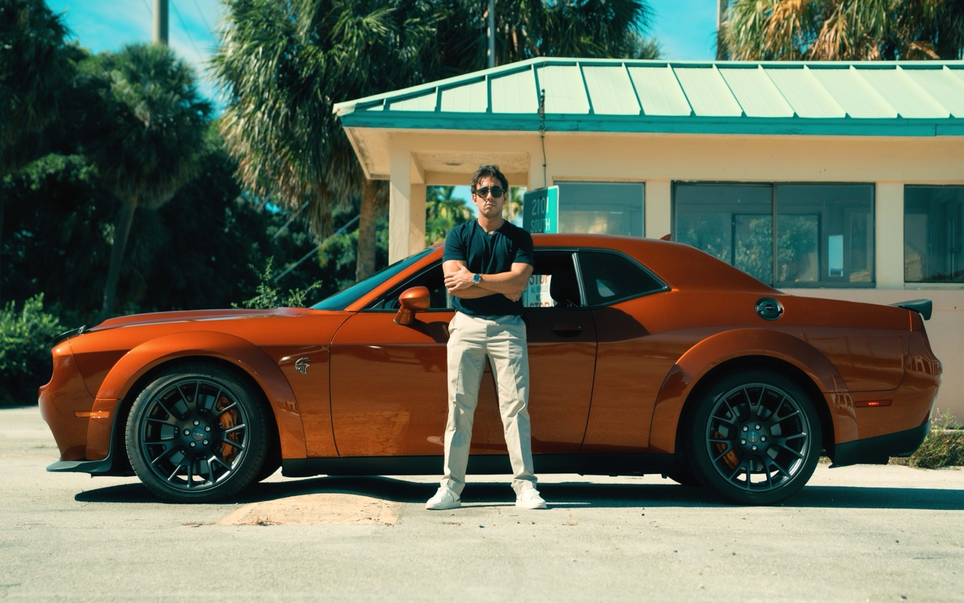Estuardo with Dodge Challenger SRT Hellcat